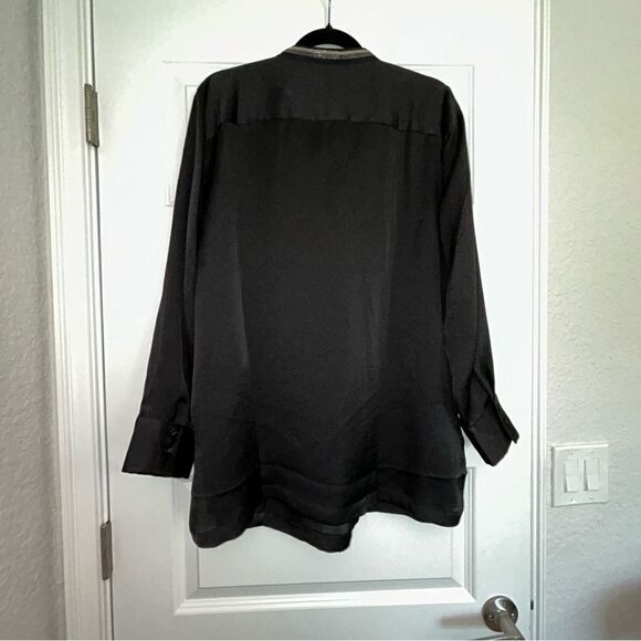 Chico’s Bow Tie Neck Long Sleeve Blouse Top Chicos - Picture 8 of 8